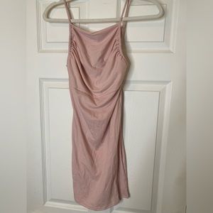 Light pink tight short dress